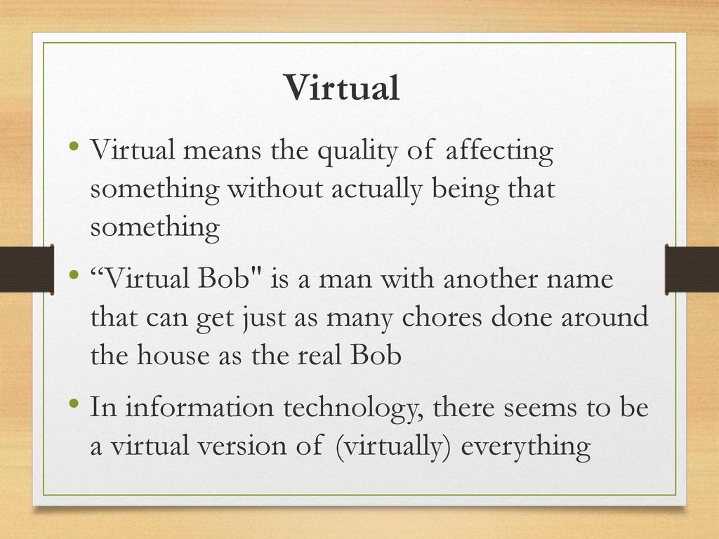 What does cheap virtual mean